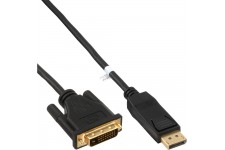 Câble convertisseur InLine® DisplayPort vers DVI noir 0.5m