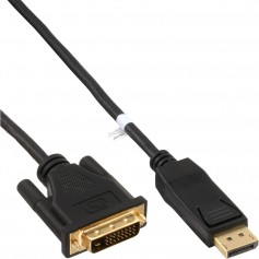 Câble de conversion InLine® DisplayPort vers DVI noir 0.3m
