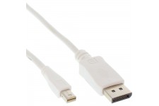 Câble InLine® Mini DisplayPort à DisplayPort blanc, 1 m