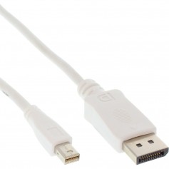 Câble InLine® Mini DisplayPort à DisplayPort blanc, 0,5 m