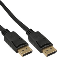 Câble DisplayPort, InLine®, noir, contacts dorés, 0,3m