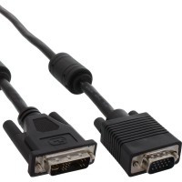 Câble de raccordement DVI-A, InLine®, analogue 12+5 prise sur 15 broches HD prise VGA, 2m