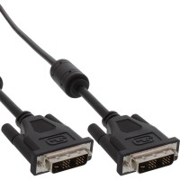 Câble de raccordement DVI-D, InLine®, digital 24+1 mâle/mâle, Dual Link, avec 2 ferrites, 5m