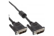 Câble DVI-D, InLine®, numérique/analogique, 24+5 mâle/mâle, Dual Link, 1,8m