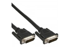 Câble DVI-D, InLine®, numérique/analogique, 24+5 mâle/mâle, Dual Link, sans ferrites, 3m