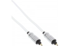 Câble audio optique InLine® Toslink mâle à mâle transparent 0.5m