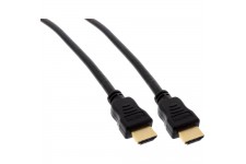 Câble HDMI haute vitesse InLine® avec Ethernet mâle à doré noir 0.5m