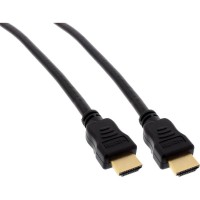 Câble HDMI haute vitesse InLine® avec Ethernet mâle à mâle plaqué or noir, 3 m
