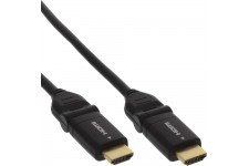 InLine® HDMI Angle Plug 180 ° haute vitesse avec Ethernet A à A plaqué or 1 m