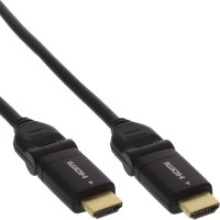 InLine® HDMI Angle Plug 180 ° haute vitesse avec Ethernet A à A plaqué or 3 m