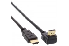 Câble HDMI haute vitesse InLine® avec Ethernet coudé 1m