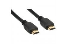 Câble HDMI, InLine®, 19 broches mâle/mâle, contacts dorés, noir, 2m