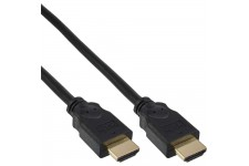 Câble HDMI, InLine®, 19 broches mâle/mâle, contacts dorés, noir, 10m