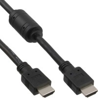 InLine® Câble HDMI, 19 broches mâle/mâle, noir, avec ferrite, 0,5m