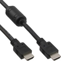 InLine® Câble HDMI, 19 broches mâle/mâle, noir, avec ferrite, 1m