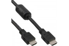 InLine® Câble HDMI, 19 broches mâle/mâle, noir, avec ferrite, 1m