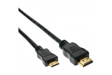 HDMI Mini Câble, InLine®, HDMI mâle sur Mini mâle, contacts dorés, noir, 5m