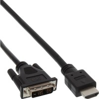 HDMI-Câble adaptateur DVI, InLine®, prise HDMI sur DVI 18+1 prise, 1m