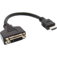 Adaptateur InLine® HDMI-DVI HDMI A mâle vers DVI femelle 0,2 m