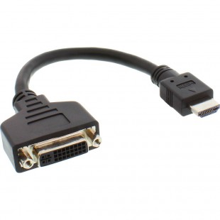 Adaptateur InLine® HDMI-DVI HDMI A mâle vers DVI femelle 0,2 m