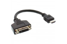 Adaptateur InLine® HDMI-DVI HDMI A mâle vers DVI femelle 0,2 m