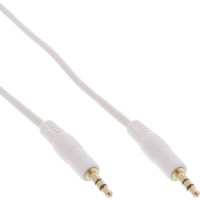 Câble audio InLine® 3,5 mm stéréo mâle à mâle blanc / or 3m