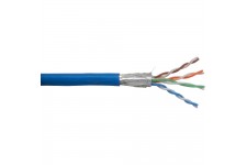 Câble patch Cat.5e, InLine®, bleu, S-FTP, AWG26, PVC, 100m