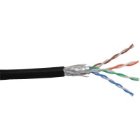 Câble patch Cat.5e, InLine®, noir, S-FTP, AWG26, PVC, 100m