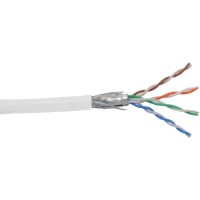 Câble patch Cat.5e, InLine®, blanc, S-FTP, AWG26, PVC, 100m