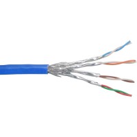 Câble patch Cat.6 S-STP/PIMF, InLine®, bleu, AWG27, PVC, 100m