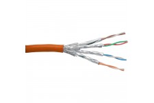 Câble patch Cat.6 S-STP/PIMF, InLine®, orange, AWG27, PVC, 100m