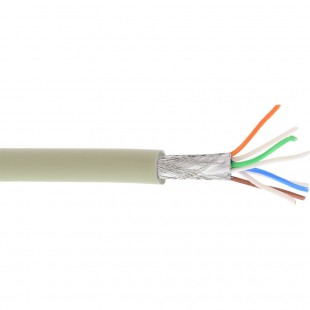 Câble patch Cat.6(A) S-STP/PIMF, InLine®, sans halogènes 500MHz, gris, 100m