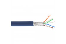 Câble patch Cat.6(A) S-STP/PIMF, InLine®, sans halogènes 500MHz, bleu, 100m