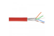 Câble patch Cat.6(A) S-STP/PIMF, InLine®, sans halogènes 500MHz, rouge, 100m