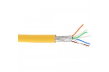 Câble patch Cat.6(A) S-STP/PIMF, InLine®, sans halogènes 500MHz, jaune, 100m