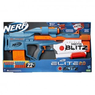 Nerf Elite 2.0 Motoblitz - 22 fléchettes incluses - Viseur intégré- a partir de 8 ans