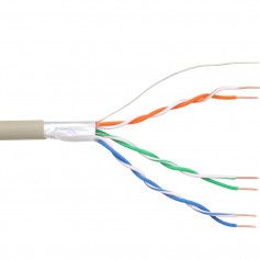 Câble téléphonique InLine® à 6 fils solides 3x2x06mm blindé 100m
