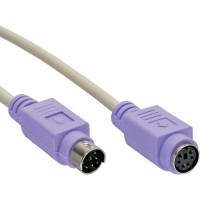 Rallonge PS/2, InLine®, mâle/fem. 3m PC99, prises violet