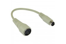 Câble adaptateur clavier, InLine®, 5 broches DIN-prise femelle à PS/2-prise, longueur: ca. 10cm