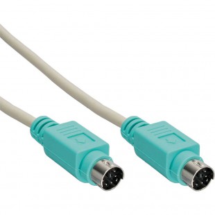 Câble PS/2, InLine®, mâle/mâle 2m PC 99 couleur vert