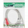 Câble InLine® 2x RCA mâle vers 3.5mm mâle en or blanc 10m