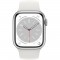 Apple Watch Series 8 GPS - 41mm - Boîtier Silver Aluminium - Bracelet White Sport Band - Regular