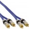 Câble Cinch AUDIO, InLine®, PREMIUM, prise doré, 2x Cinch mâle/mâle, 15m