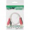 Câble InLine® RCA 2x RCA mâle / mâle plaqué or 1m