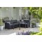 Salon de jardin avec table basse 2 en 1 - en résine - Allibert by KETER - 6 personnes - SanRemo - Gris graphite