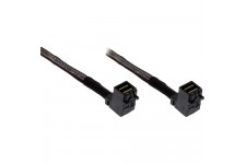 Câble InLine® Mini SAS HD SFF-8643 à SFF-8643 coudé avec bande latérale de 0,5 m