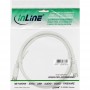 Câble SAT InLine® 2x 2x F-Plug blindé et blindé 75dB blanc 1m
