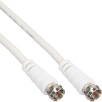 Câble SAT InLine® 2x 2x F-Plug blindé et blindé 75dB blanc 5m