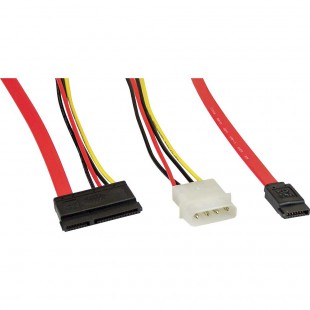 Câble de raccordement SATA, InLine®, avec raccordement prise réseau et électrique, 50+15cm