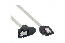 Câble rond InLine® SATA 6Gb / s avec loquets coudés à 0,3 m